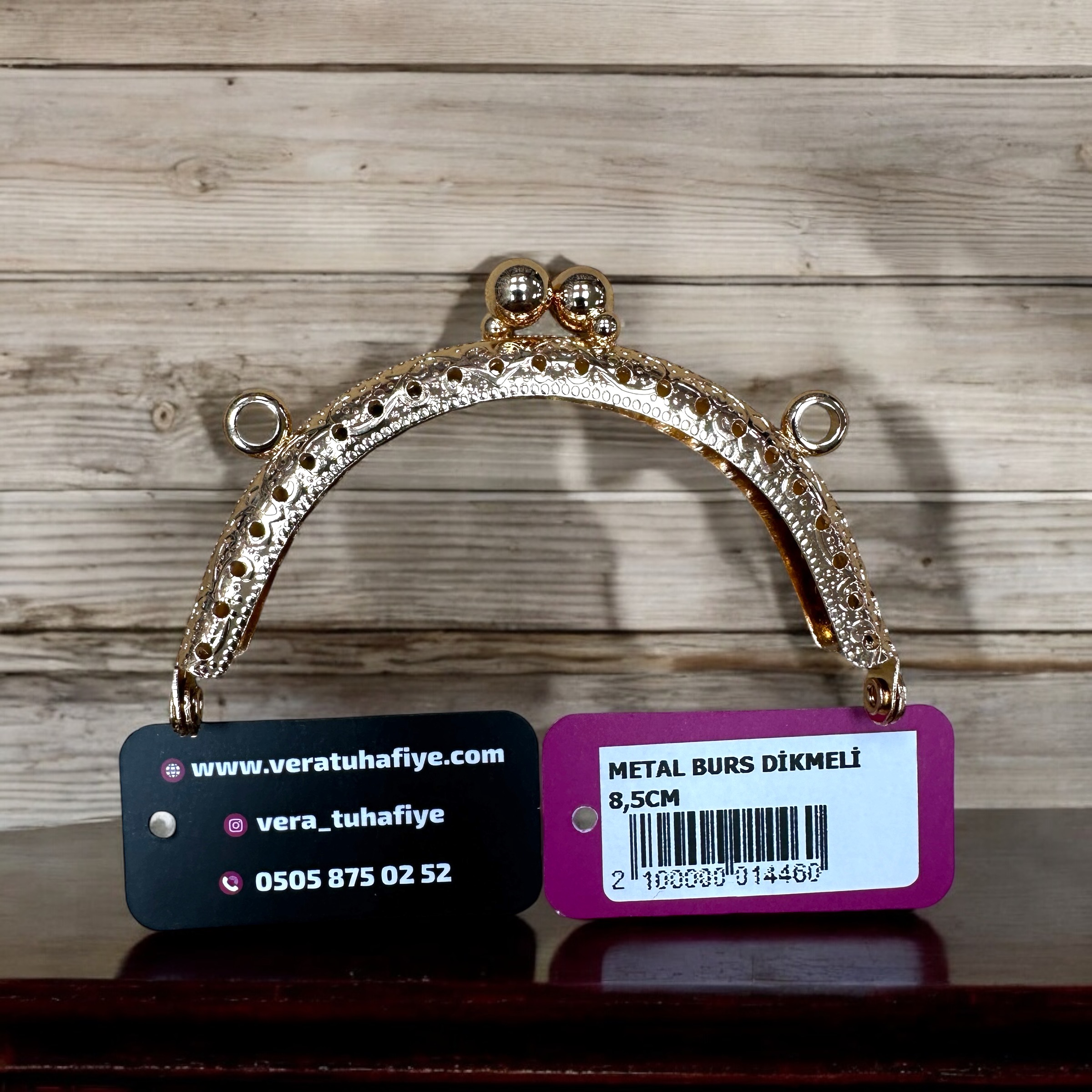 8.5 CM DİKMELİ BURS GOLD